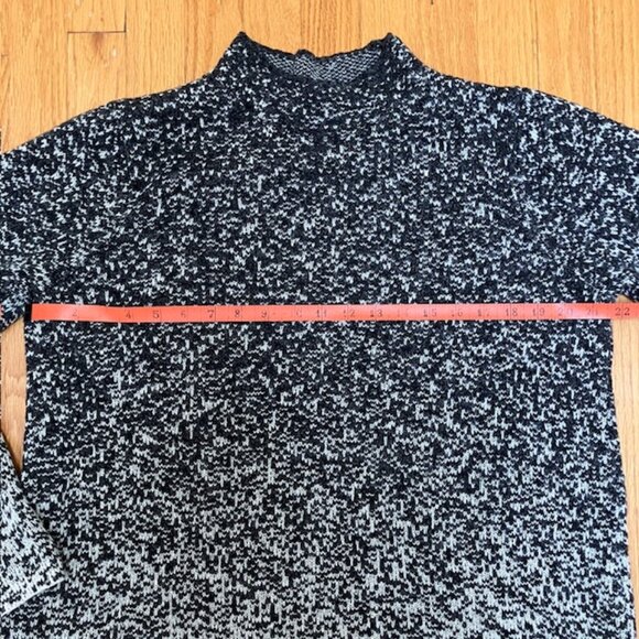 Purejill by J. Jill charcoal grey ombre mock turtleneck tunic sweater M - Picture 6 of 7